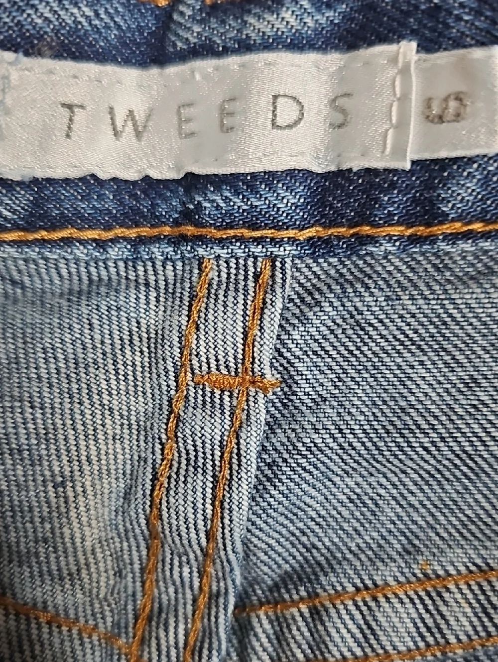 Tweeds Mens Straight Jeans in Dark Blue Wash